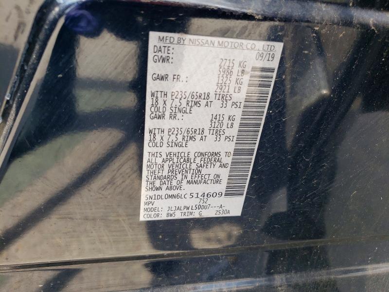 Aukcja sprzedaży 2020 Infiniti Qx60, vin: 5N1DL0MN6LC514609, numer aukcji: 65859416