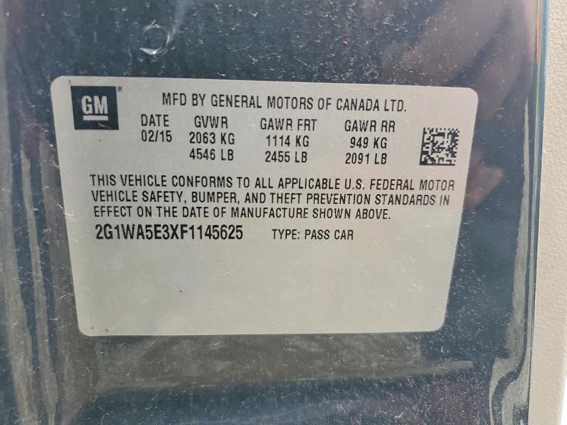 65327316 :رقم المزاد ، 2G1WA5E3XF1145625 vin ، 2015 Chevrolet Impala Limited مزاد بيع