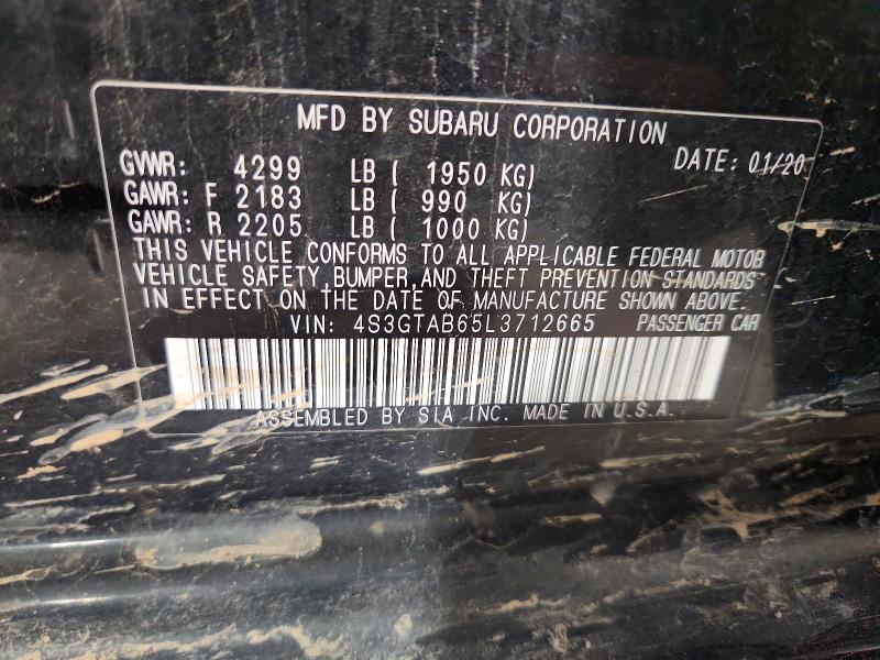 Aukcja sprzedaży 2020 Subaru Impreza, vin: 4S3GTAB65L3712665, numer aukcji: 66286006