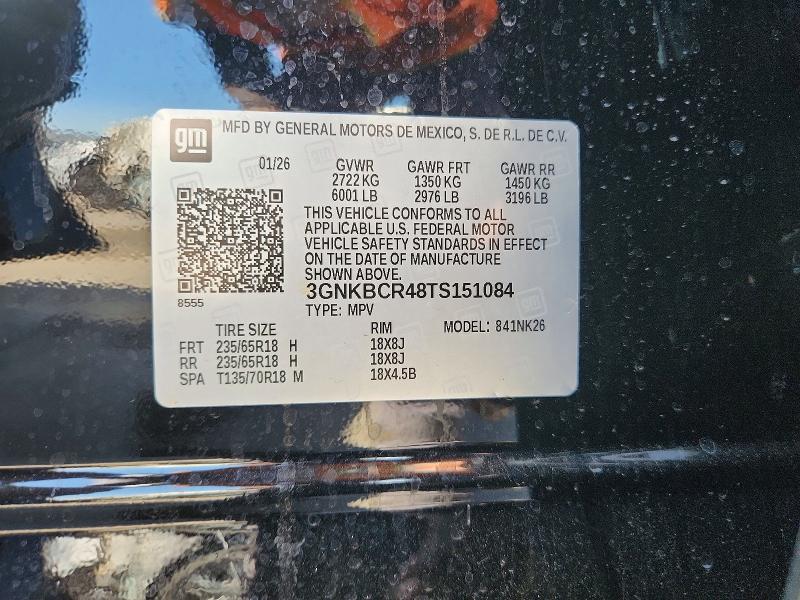 Aukcja sprzedaży 2026 Chevrolet Blazer, vin: 3GNKBCR48TS151084, numer aukcji: 63355186