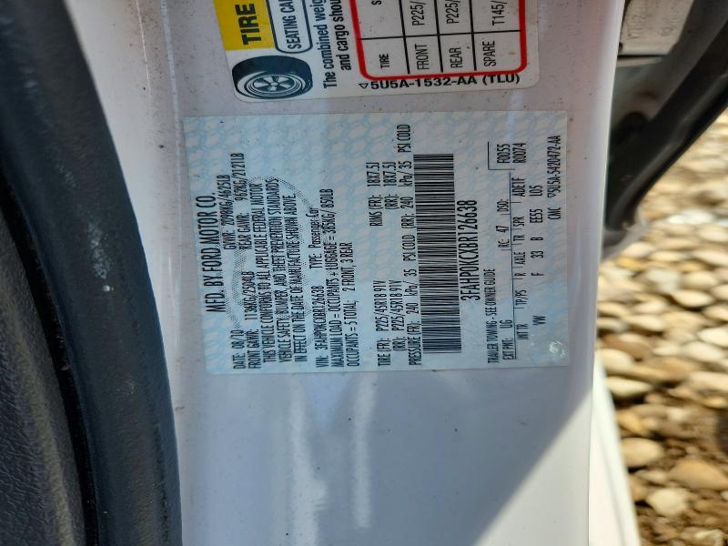 2011 Ford Fusion მანქანა იყიდება აუქციონზე, vin: 3FAHP0KCXBR126638, აუქციონის ნომერი: 67074336