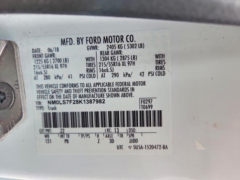 Aukcja sprzedaży 2019 Ford Transit Connect, vin: NM0LS7F28K1387982, numer aukcji: 64031936