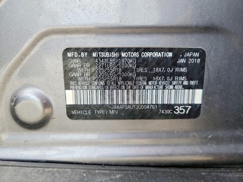 Продажа на аукционе авто 2018 Mitsubishi Outlander Sport, vin: JA4AP3AU1JU004761, номер лота: 67126536