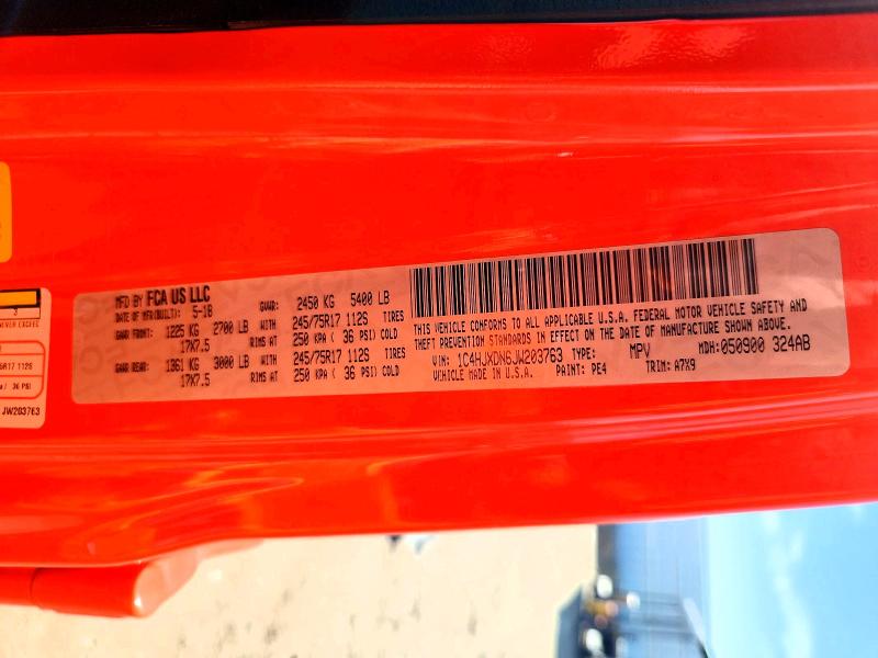 Aukcja sprzedaży 2018 Jeep Wrangler Unlimited, vin: 1C4HJXDN6JW203763, numer aukcji: 61792016