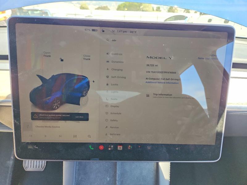 65761316 :رقم المزاد ، 7SAYGDED7PF976566 vin ، 2023 Tesla Model Y مزاد بيع