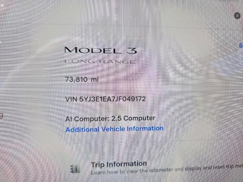 Продажа на аукционе авто 2018 Tesla Model 3, vin: 5YJ3E1EA7JF049172, номер лота: 59911236
