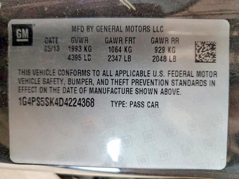 66642786 :رقم المزاد ، 1G4PS5SK4D4224368 vin ، 2013 Buick Verano مزاد بيع