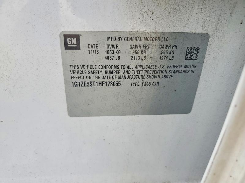 64848776 :رقم المزاد ، 1G1ZE5ST1HF173055 vin ، 2017 Chevrolet Malibu مزاد بيع