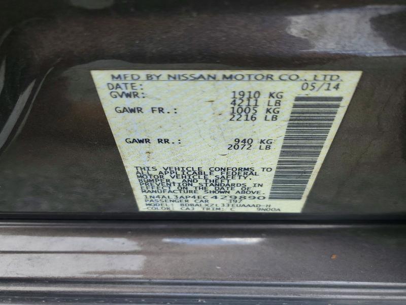 Aukcja sprzedaży 2014 Nissan Altima, vin: 1N4AL3AP4EC429890, numer aukcji: 63323646