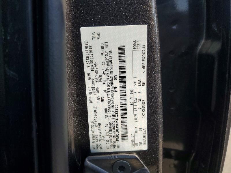 Aukcja sprzedaży 2019 Ford Escape, vin: 1FMCU0J96KUC32253, numer aukcji: 65529726