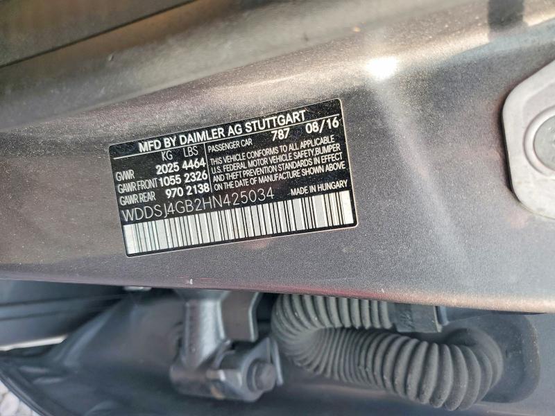 66375046 :رقم المزاد ، WDDSJ4GB2HN425034 vin ، 2017 Mercedes-benz Cla مزاد بيع