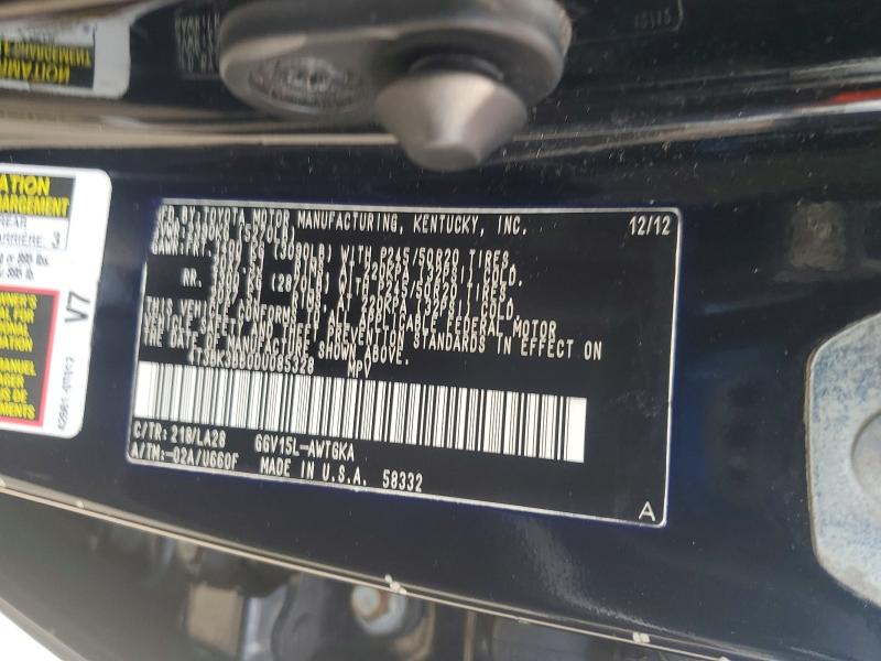 Aukcja sprzedaży 2013 Toyota Venza, vin: 4T3BK3BB0DU085328, numer aukcji: 64587466