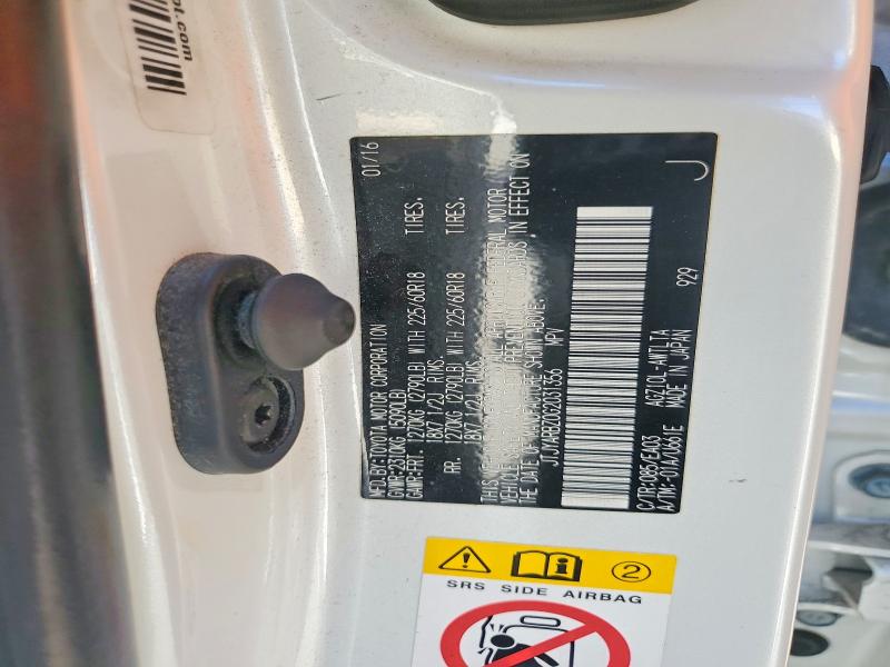 60839846 :رقم المزاد ، JTJYARBZ0G2031356 vin ، 2016 Lexus Nx 200t مزاد بيع