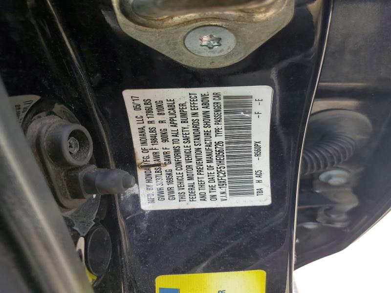63804596 :رقم المزاد ، 19XFC2F51HE056726 vin ، 2017 Honda Civic مزاد بيع