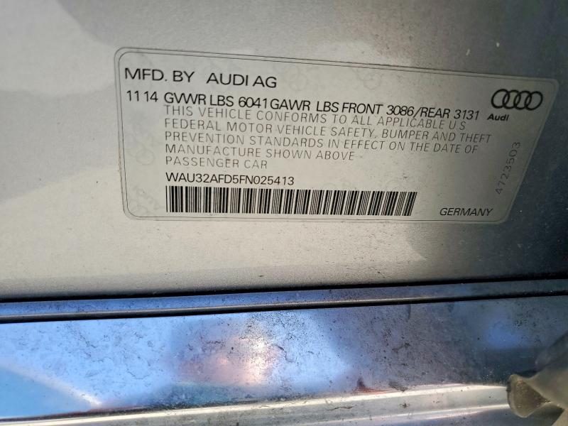 Продажа на аукционе авто 2015 Audi A8, vin: WAU32AFD5FN025413, номер лота: 65763456