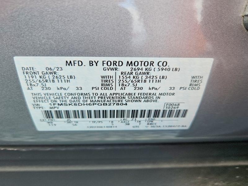 Aukcja sprzedaży 2023 Ford Explorer, vin: 1FMSK8DH6PGB27804, numer aukcji: 66778706