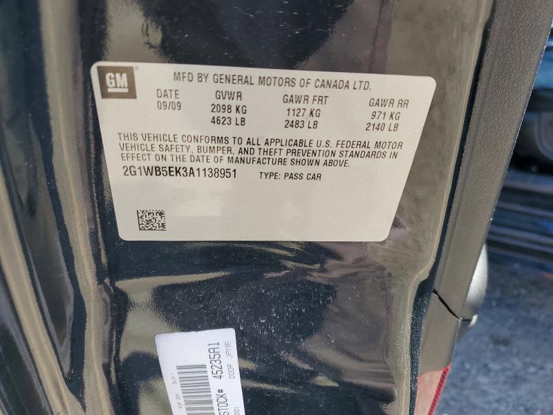 2010 Chevrolet Impala მანქანა იყიდება აუქციონზე, vin: 2G1WB5EK3A1138951, აუქციონის ნომერი: 65030606