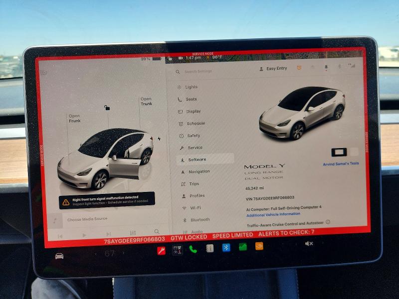 Aukcja sprzedaży 2024 Tesla Model Y, vin: 7SAYGDEE9RF066803, numer aukcji: 62749166