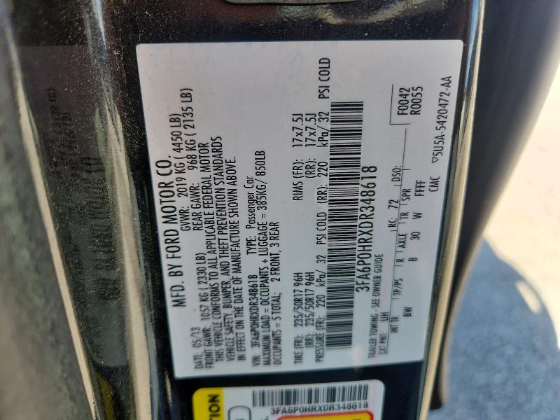Aukcja sprzedaży 2013 Ford Fusion, vin: 3FA6P0HRXDR348618, numer aukcji: 61684706