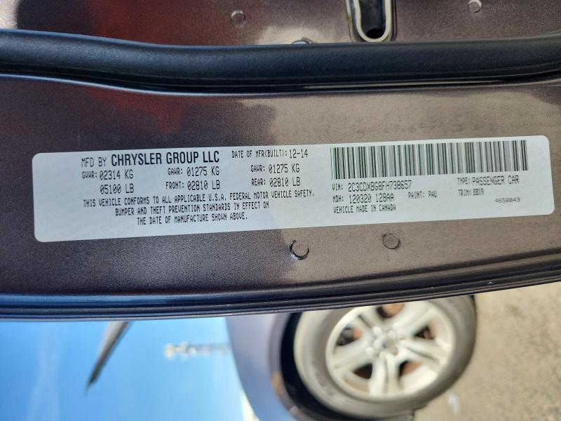 Aukcja sprzedaży 2015 Dodge Charger, vin: 2C3CDXBG8FH738657, numer aukcji: 65236996