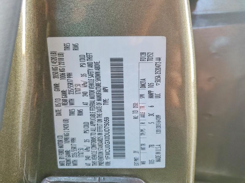 Aukcja sprzedaży 2013 Ford Escape, vin: 1FMCU0GX0DUD75059, numer aukcji: 65755286