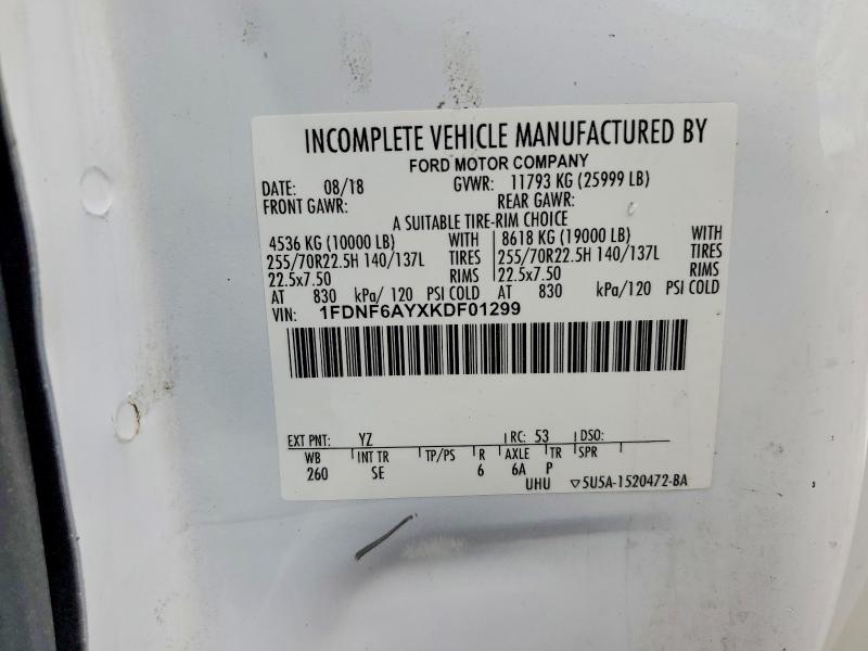 Aukcja sprzedaży 2019 Ford F-650, vin: 1FDNF6AYXKDF01299, numer aukcji: 65830716