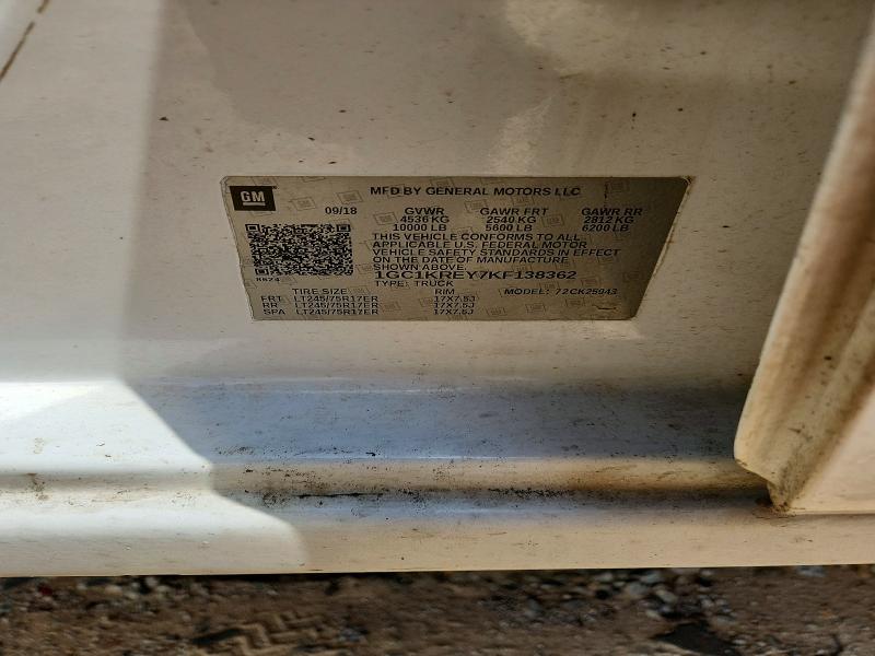 Aukcja sprzedaży 2019 Chevrolet Silverado, vin: 1GC1KREY7KF138362, numer aukcji: 64549546
