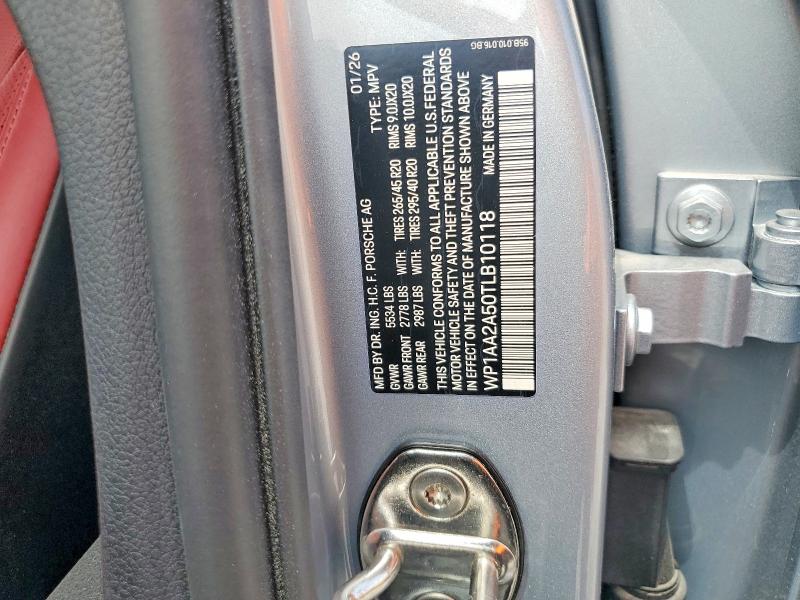 2026 Porsche Macan მანქანა იყიდება აუქციონზე, vin: WP1AA2A50TLB10118, აუქციონის ნომერი: 63873926