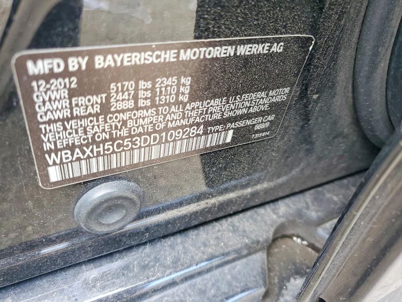 Продаж на аукціоні авто 2013 Bmw 528, vin: WBAXH5C53DD109284, номер лоту: 63693886