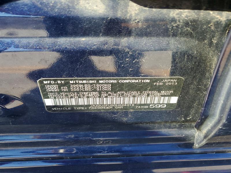 2013 Mitsubishi Lancer მანქანა იყიდება აუქციონზე, vin: JA32U2FU5DU024018, აუქციონის ნომერი: 67086216