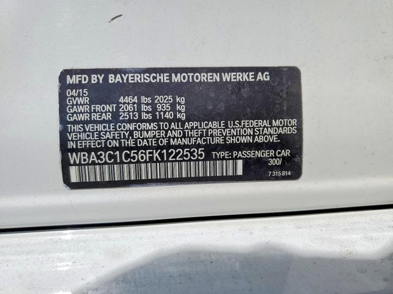 Aukcja sprzedaży 2015 Bmw 328, vin: WBA3C1C56FK122535, numer aukcji: 66442246