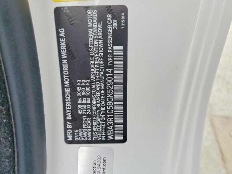 2016 Bmw 435 მანქანა იყიდება აუქციონზე, vin: WBA3R1C58GK529014, აუქციონის ნომერი: 66302236