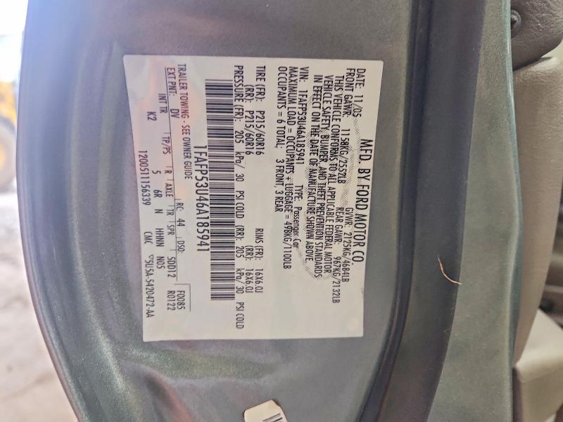 Продажа на аукционе авто 2006 Ford Taurus, vin: 1FAFP53U46A185941, номер лота: 64383256