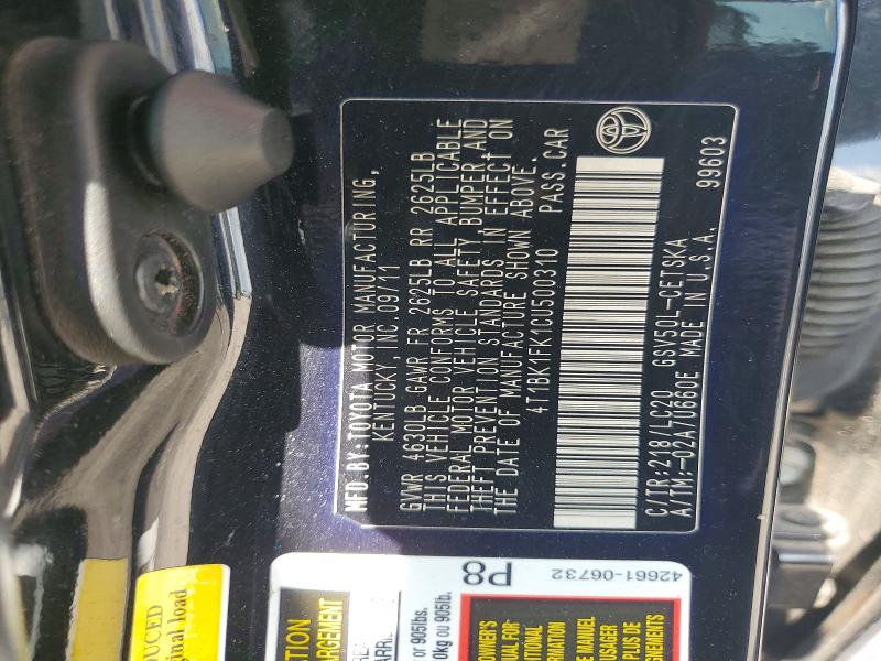 Продаж на аукціоні авто 2012 Toyota Camry, vin: 4T1BK1FK1CU500310, номер лоту: 63622076
