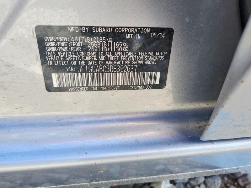 65324066 :رقم المزاد ، JF1GUABC3R8392637 vin ، 2024 Subaru Impreza مزاد بيع