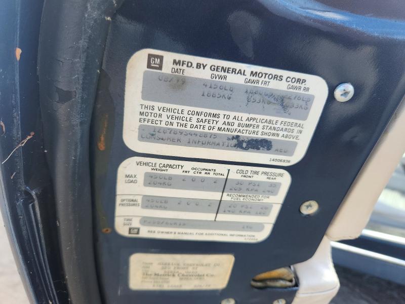 63898276 :رقم المزاد ، 1Z8789S448875 vin ، 1979 Chevrolet Corvette مزاد بيع