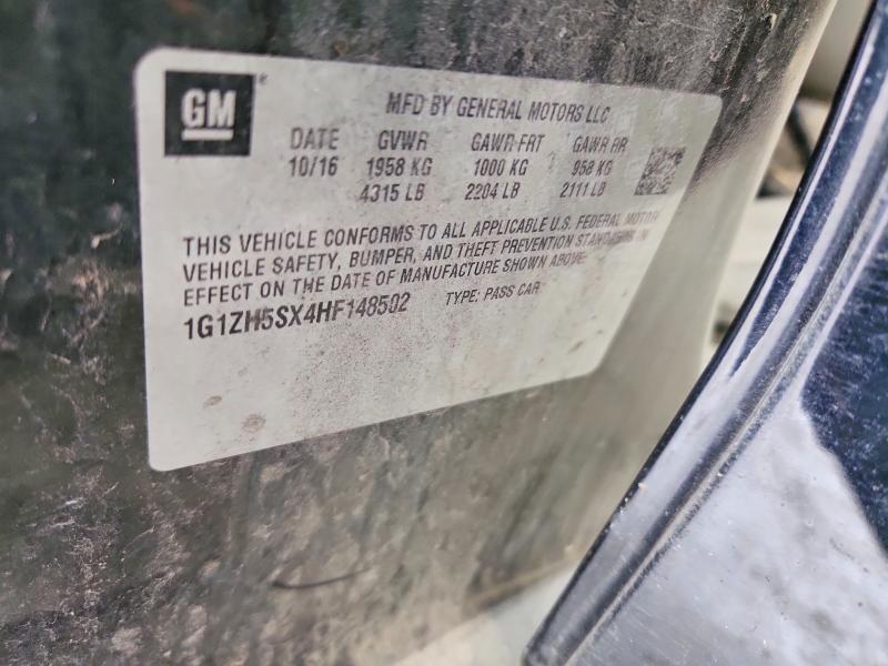 65103856 :رقم المزاد ، 1G1ZH5SX4HF148502 vin ، 2017 Chevrolet Malibu مزاد بيع