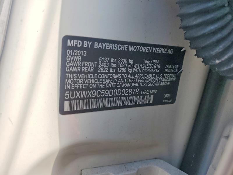Продажа на аукционе авто 2013 Bmw X3, vin: 5UXWX9C59D0D02878, номер лота: 65380726