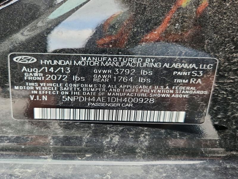 Продажа на аукционе авто 2013 Hyundai Elantra, vin: 5NPDH4AE1DH400928, номер лота: 64731076
