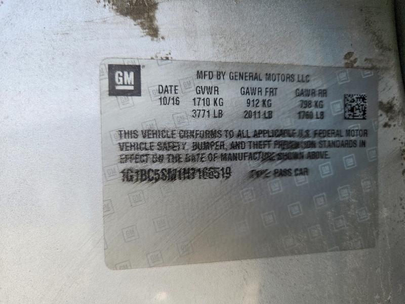 Продаж на аукціоні авто 2017 Chevrolet Cruze, vin: 1G1BC5SM1H7166519, номер лоту: 64795326