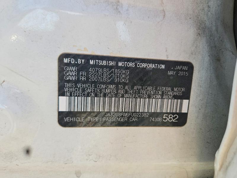 2015 Mitsubishi Lancer მანქანა იყიდება აუქციონზე, vin: JA32U8FW6FU022382, აუქციონის ნომერი: 63540266