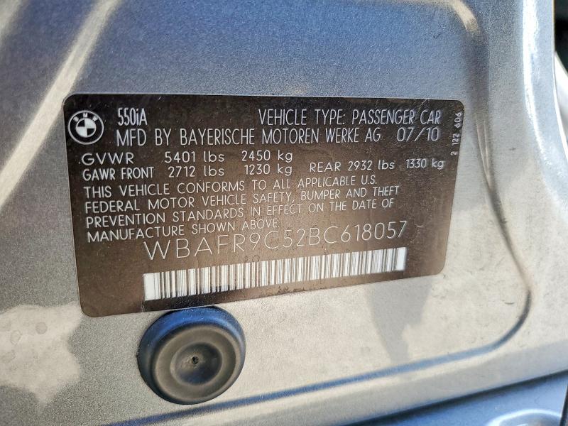 Aukcja sprzedaży 2011 Bmw 550, vin: WBAFR9C52BC618057, numer aukcji: 66641836