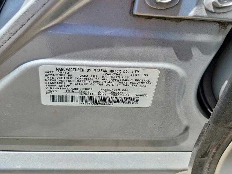 Aukcja sprzedaży 2013 Infiniti M37, vin: JN1BY1AR3DM603689, numer aukcji: 65141376