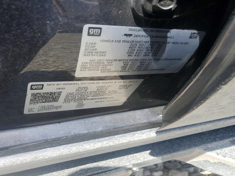Aukcja sprzedaży 2022 Chevrolet Silverado, vin: 3GCPDFEK8NG649421, numer aukcji: 66009666