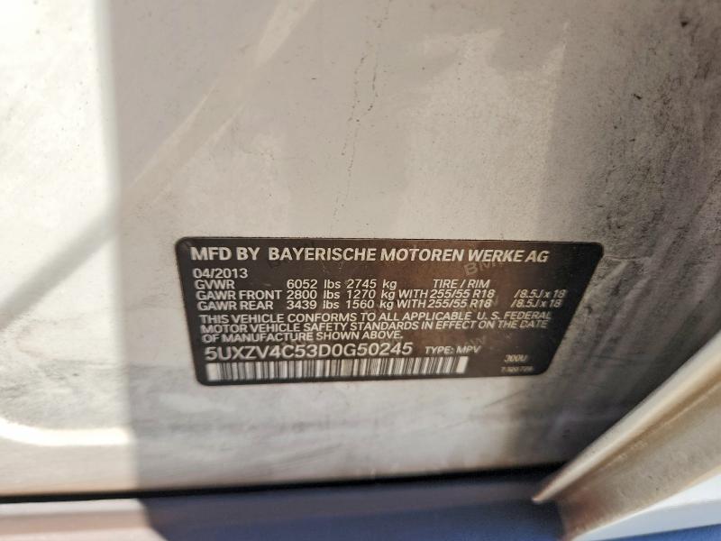 Aukcja sprzedaży 2013 Bmw X5, vin: 5UXZV4C53D0G50245, numer aukcji: 66266226