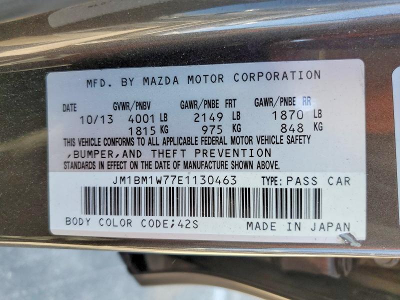 Aukcja sprzedaży 2014 Mazda 3, vin: JM1BM1W77E1130463, numer aukcji: 66445656