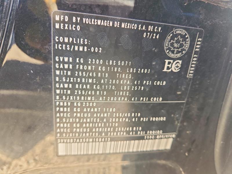 66736086 :رقم المزاد ، 3VV8B7AX5RM158413 vin ، 2024 Volkswagen Tiguan مزاد بيع