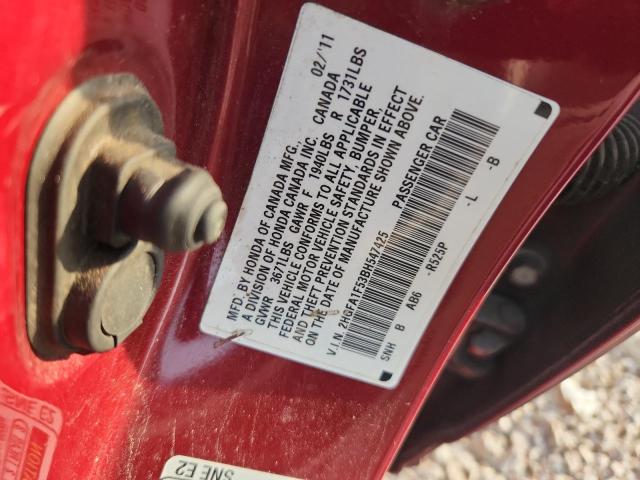 2011 Honda Civic მანქანა იყიდება აუქციონზე, vin: 2HGFA1F53BH547425, აუქციონის ნომერი: 66528746