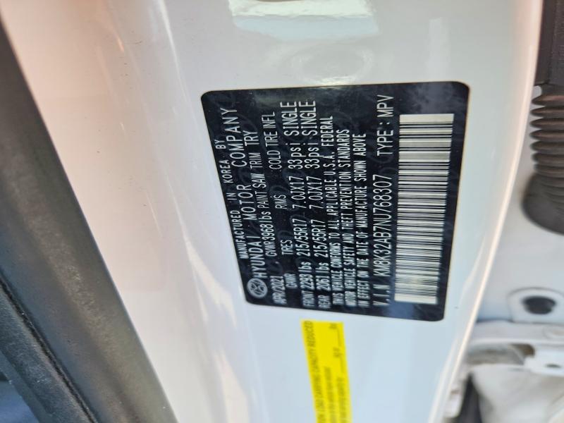 64130166 :رقم المزاد ، KM8K32AB7NU768307 vin ، 2022 Hyundai Kona مزاد بيع
