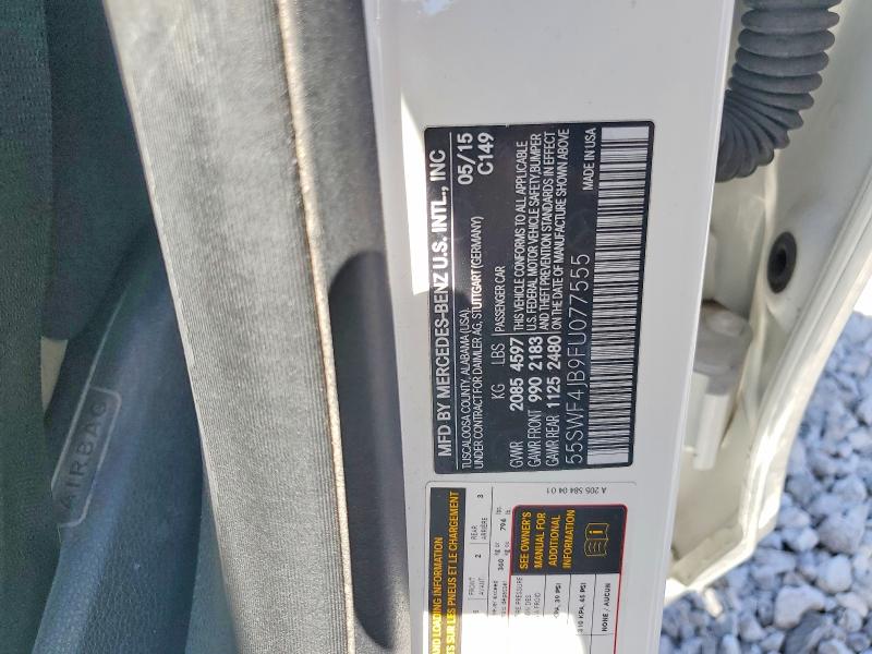 Продаж на аукціоні авто 2015 Mercedes-benz C, vin: 55SWF4JB9FU077555, номер лоту: 65235536